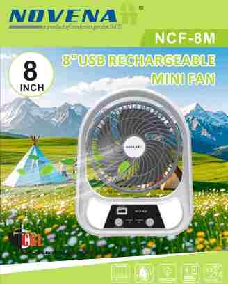 8"rechargeable fan